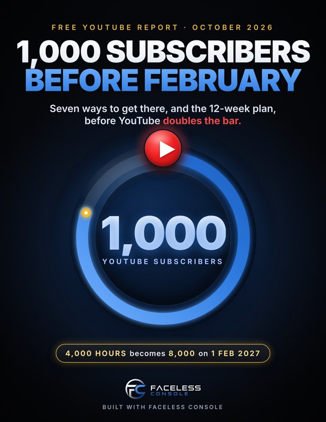 1,000 Subscribers Before February cover